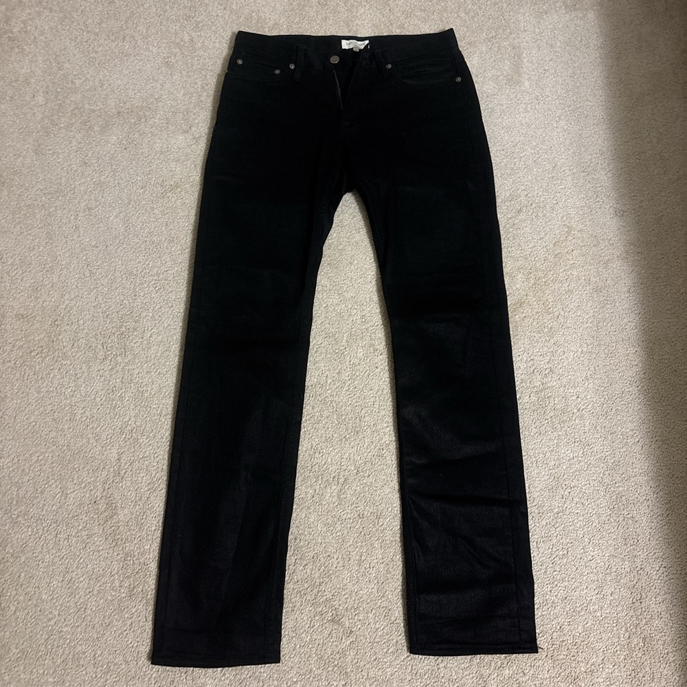 SATURDAY NYC Black Straight-Leg Trousers